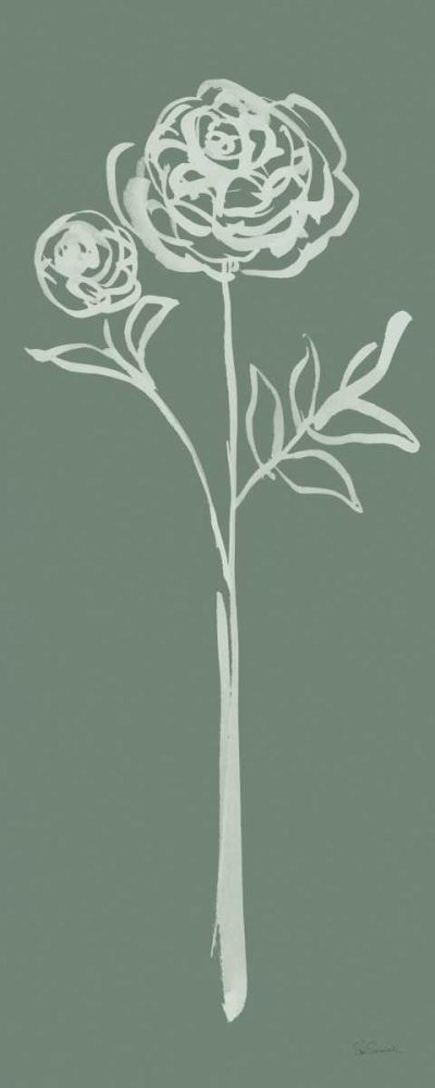 Floral Line I Green art print by Sue Schlabach for $57.95 CAD