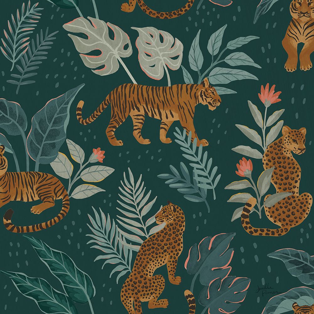 Big Cat Beauty Pattern IC art print by Janelle Penner for $57.95 CAD