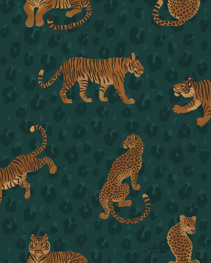 Big Cat Beauty Pattern IIC art print by Janelle Penner for $57.95 CAD