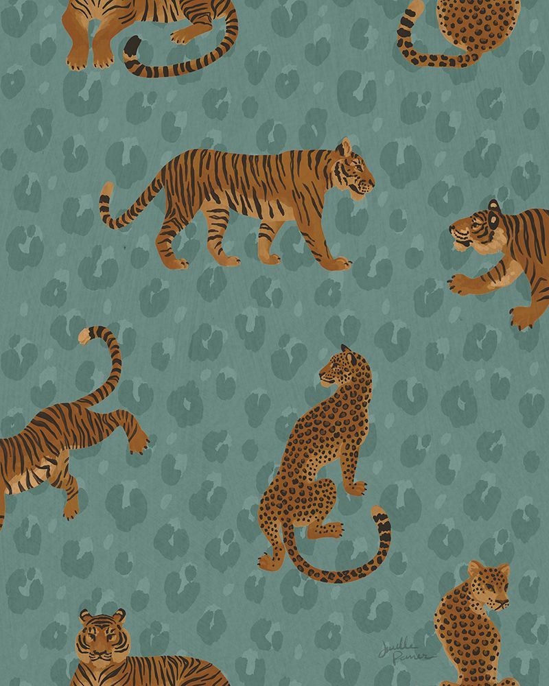 Big Cat Beauty Pattern IID art print by Janelle Penner for $57.95 CAD