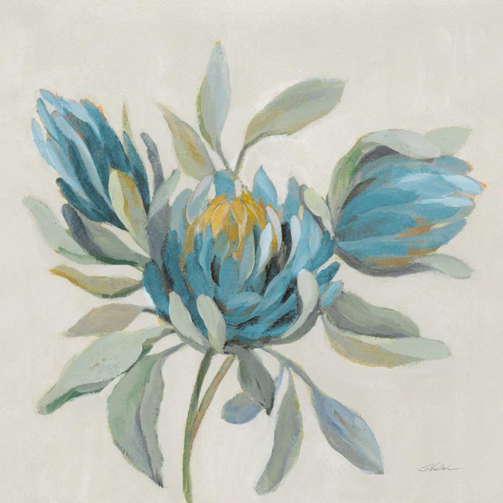 Field Floral I Blue art print by Silvia Vassileva for $57.95 CAD