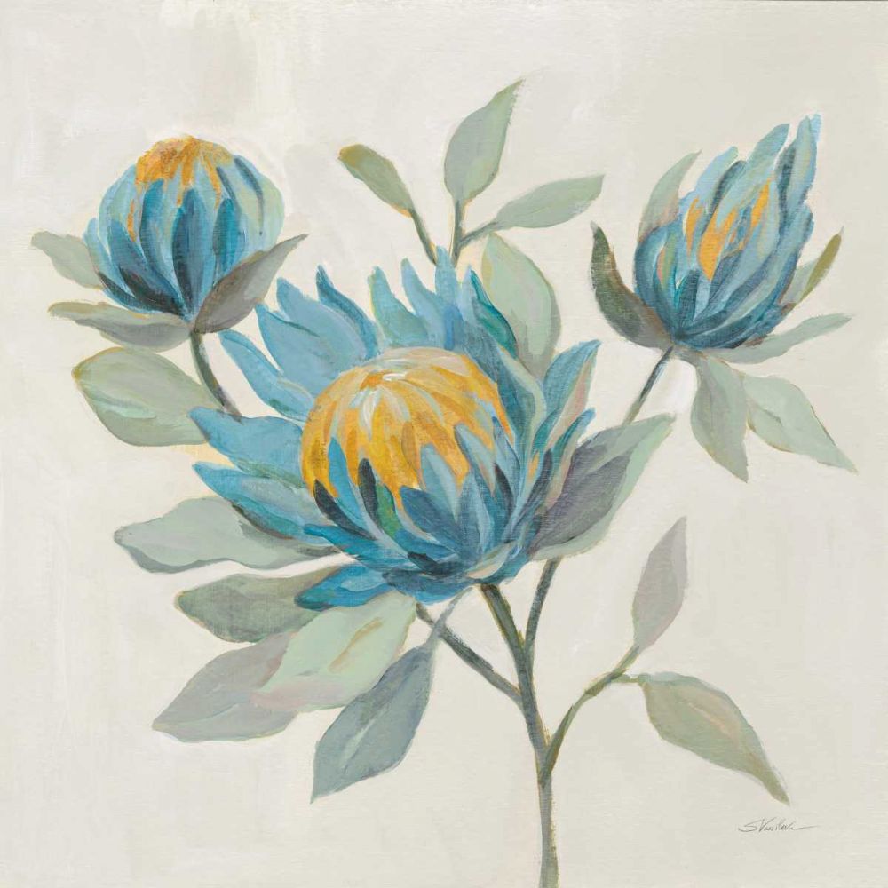 Field Floral II Blue art print by Silvia Vassileva for $57.95 CAD