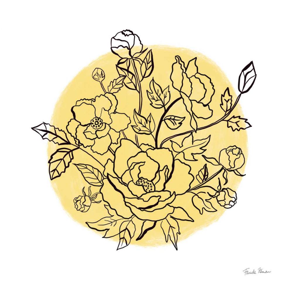 Black and White Botanical IV Sunshine art print by Farida Zaman for $57.95 CAD
