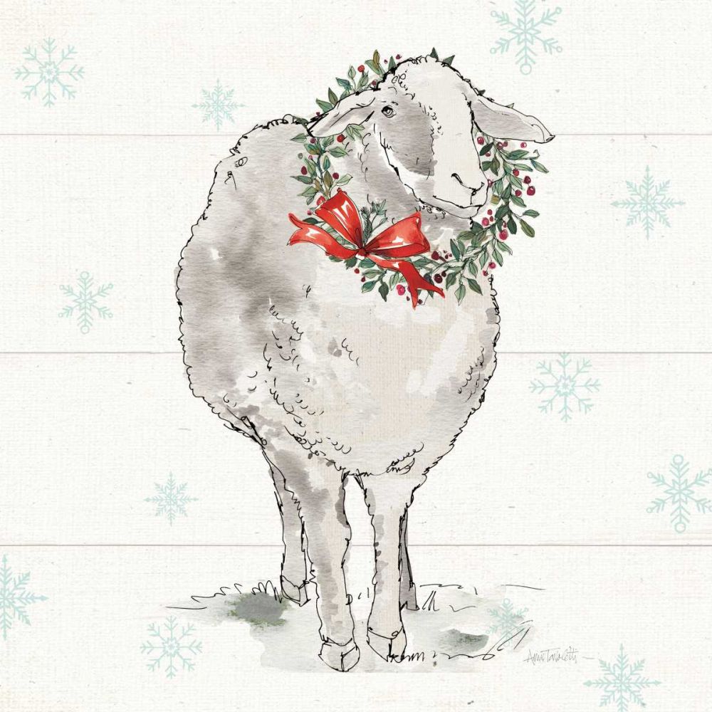 Modern Farmhouse XI Christmas Sq art print by Anne Tavoletti for $57.95 CAD