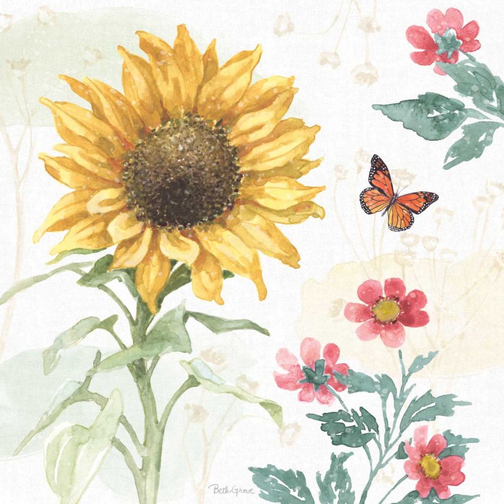 Sunflower Splendor V art print by Beth Grove for $57.95 CAD