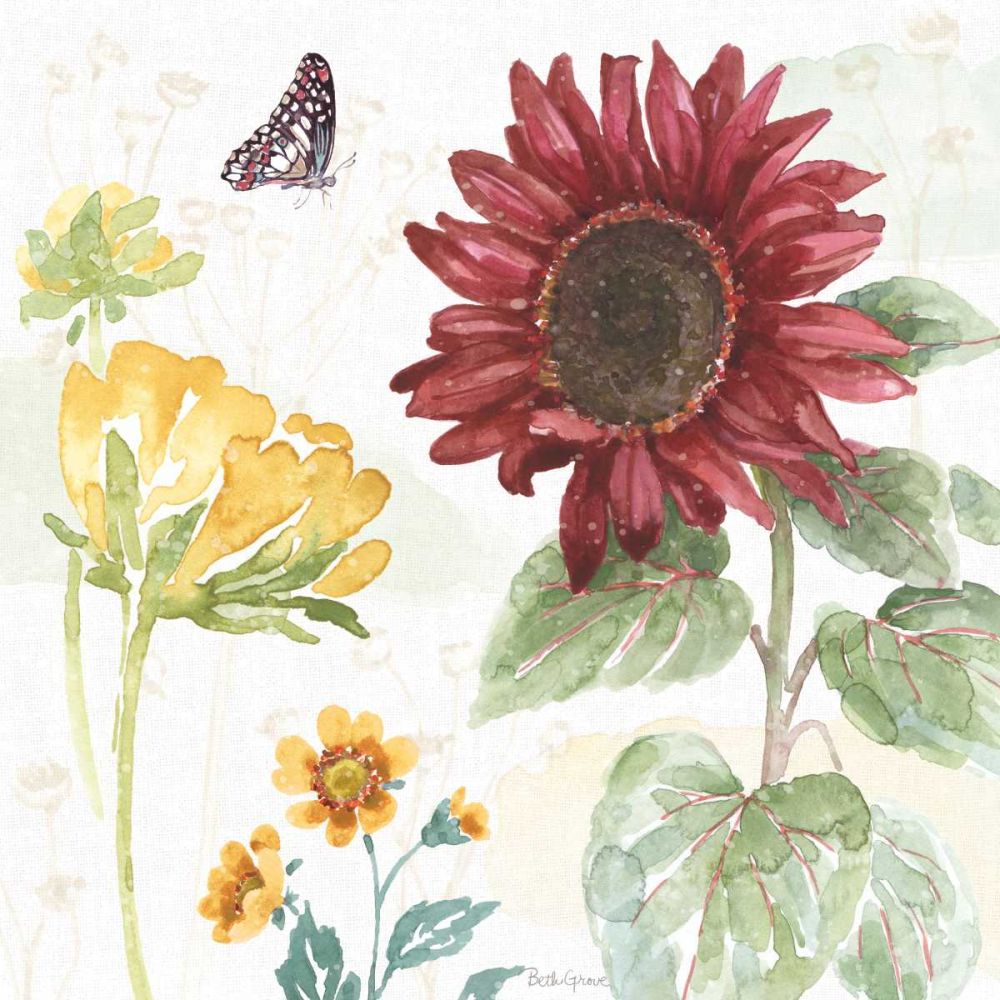Sunflower Splendor VI art print by Beth Grove for $57.95 CAD