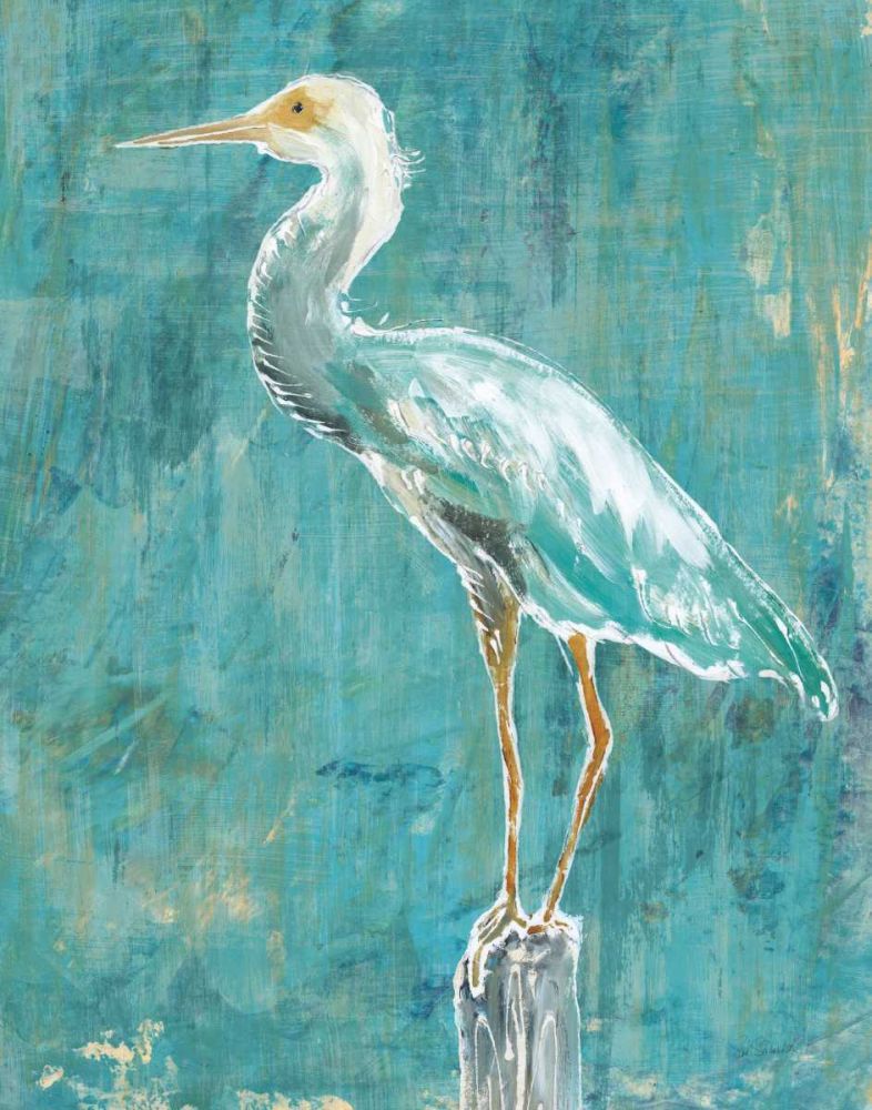 Coastal Egret II Dark art print by Sue Schlabach for $57.95 CAD
