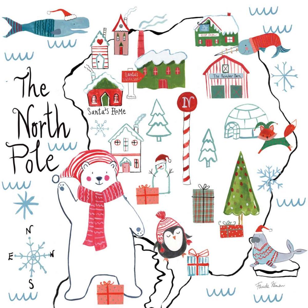 North Pole Pals I art print by Farida Zaman for $57.95 CAD