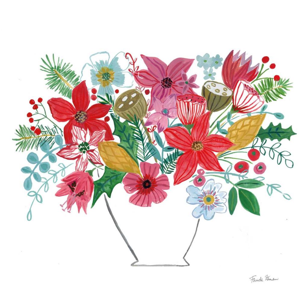 Holiday Bouquet II art print by Farida Zaman for $57.95 CAD