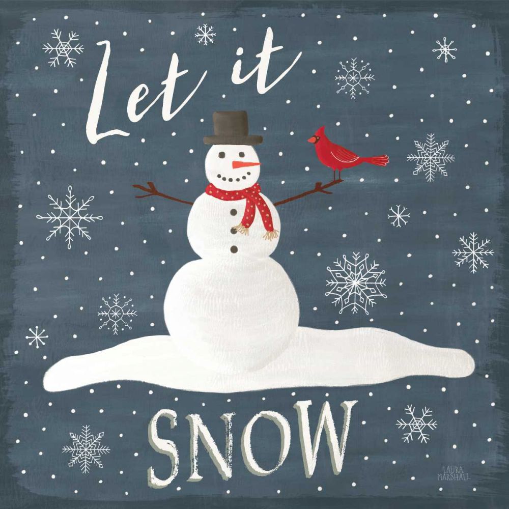 Christmas Cheer IV Let it Snow art print by Laura Marshall for $57.95 CAD