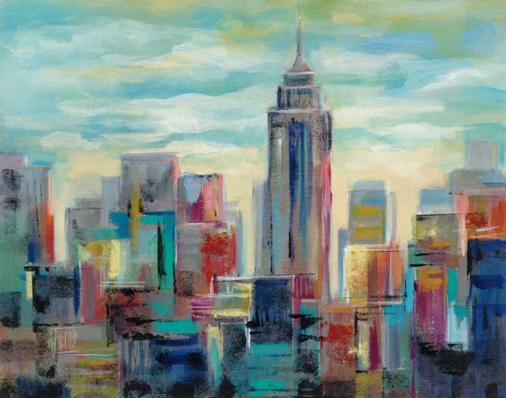 Colorful Day in Manhattan art print by Silvia Vassileva for $57.95 CAD