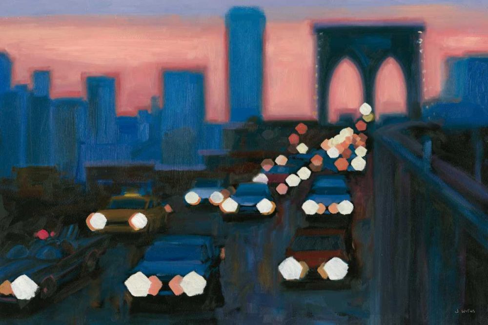 Brooklyn Bridge Evening art print by James Wiens for $57.95 CAD