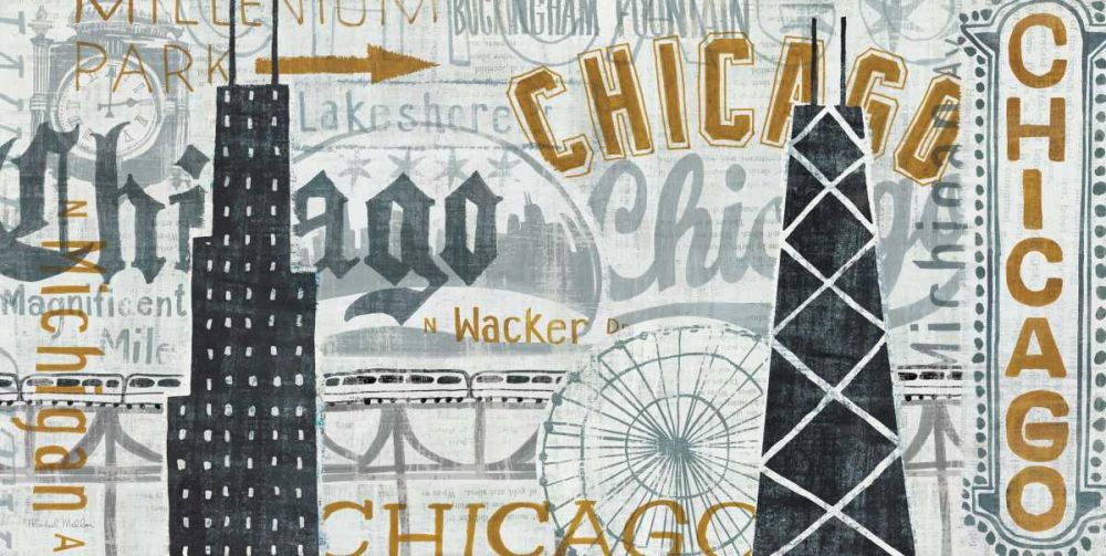 Hey Chicago Vintage art print by Michael Mullan for $57.95 CAD
