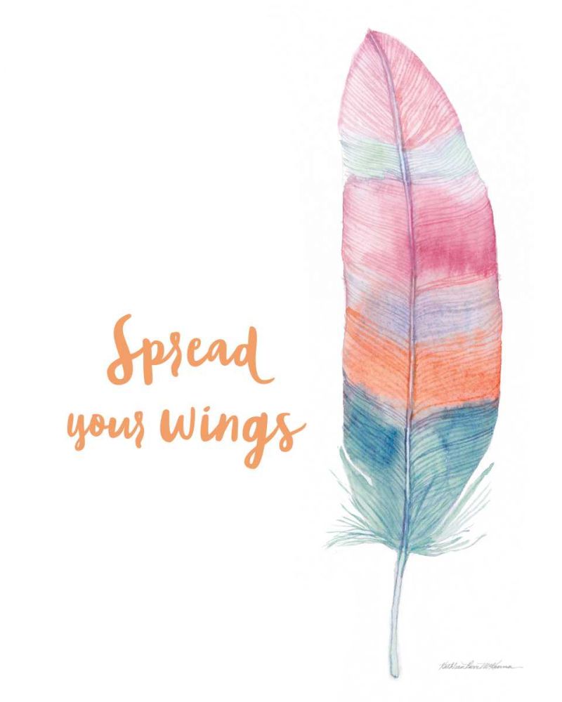Boho Feathers II Inspiration art print by Kathleen Parr McKenna for $57.95 CAD