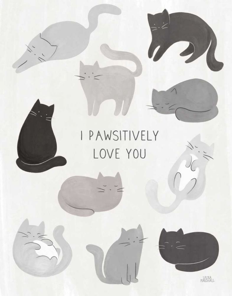 I Pawsitively Love You art print by Laura Marshall for $57.95 CAD