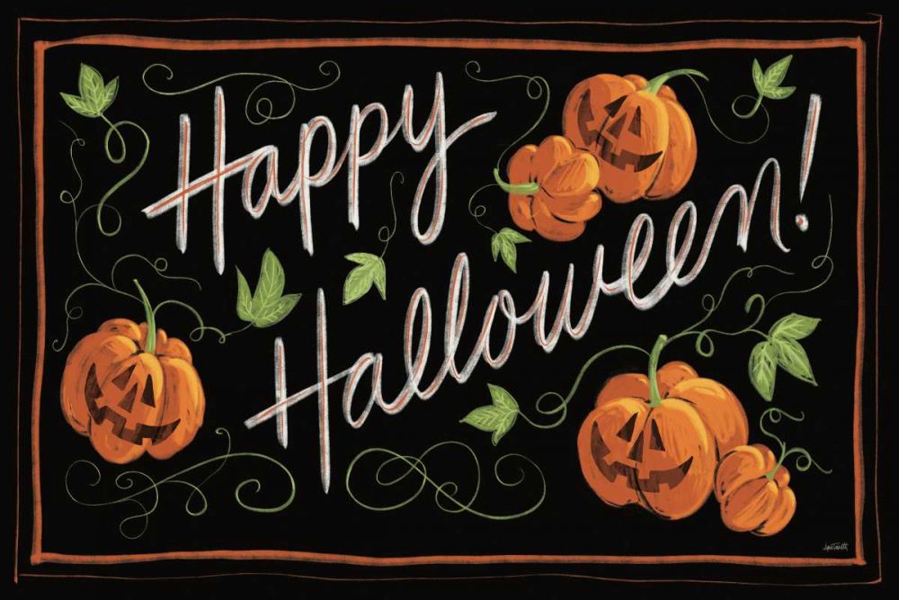 Happy Halloween Jack O Lanterns art print by Anne Tavoletti for $57.95 CAD