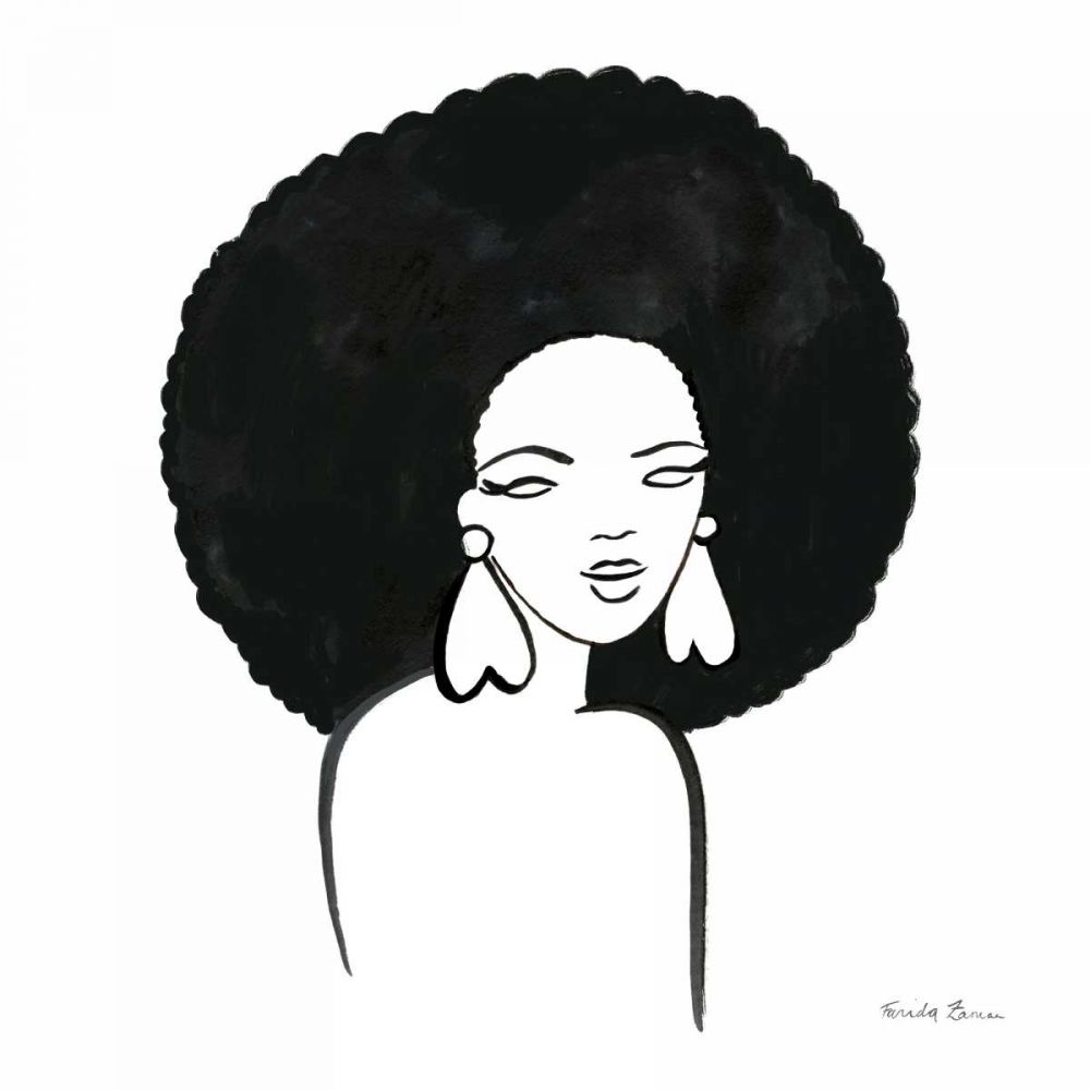 Afro Girl I art print by Farida Zaman for $57.95 CAD