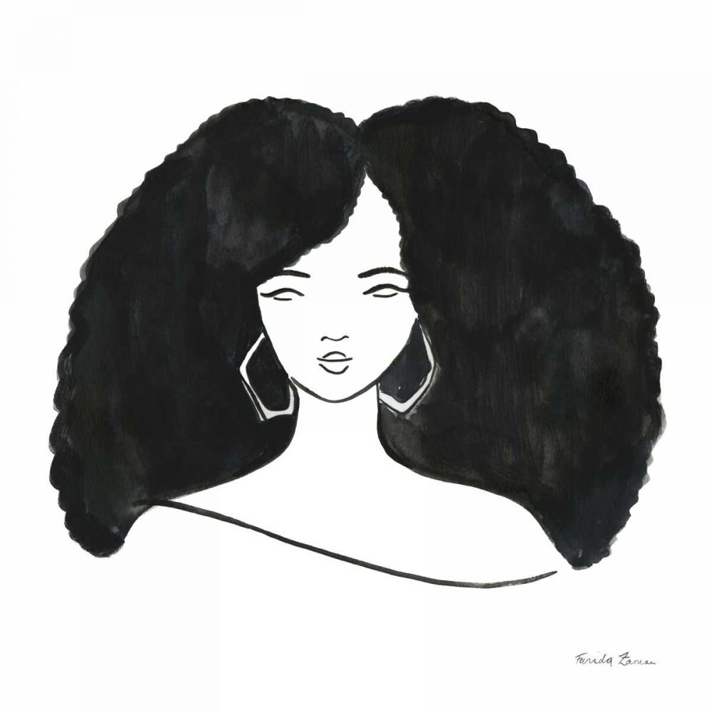 Afro Girl II art print by Farida Zaman for $57.95 CAD