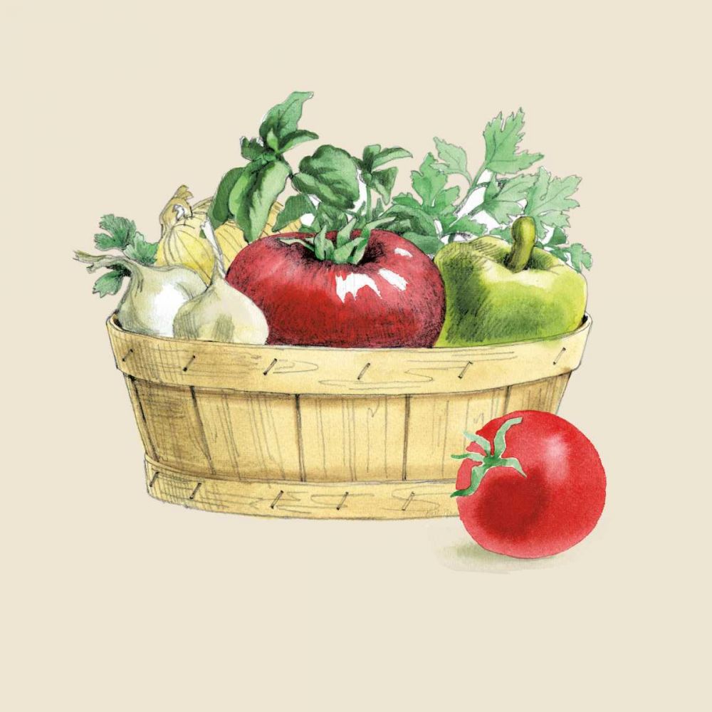 Fresh From The Garden I Cream art print by Beth Grove for $57.95 CAD