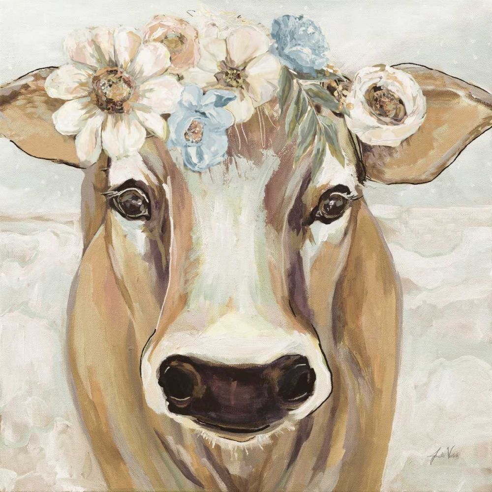 Beau with Flowers Neutral art print by Jeanette Vertentes for $57.95 CAD