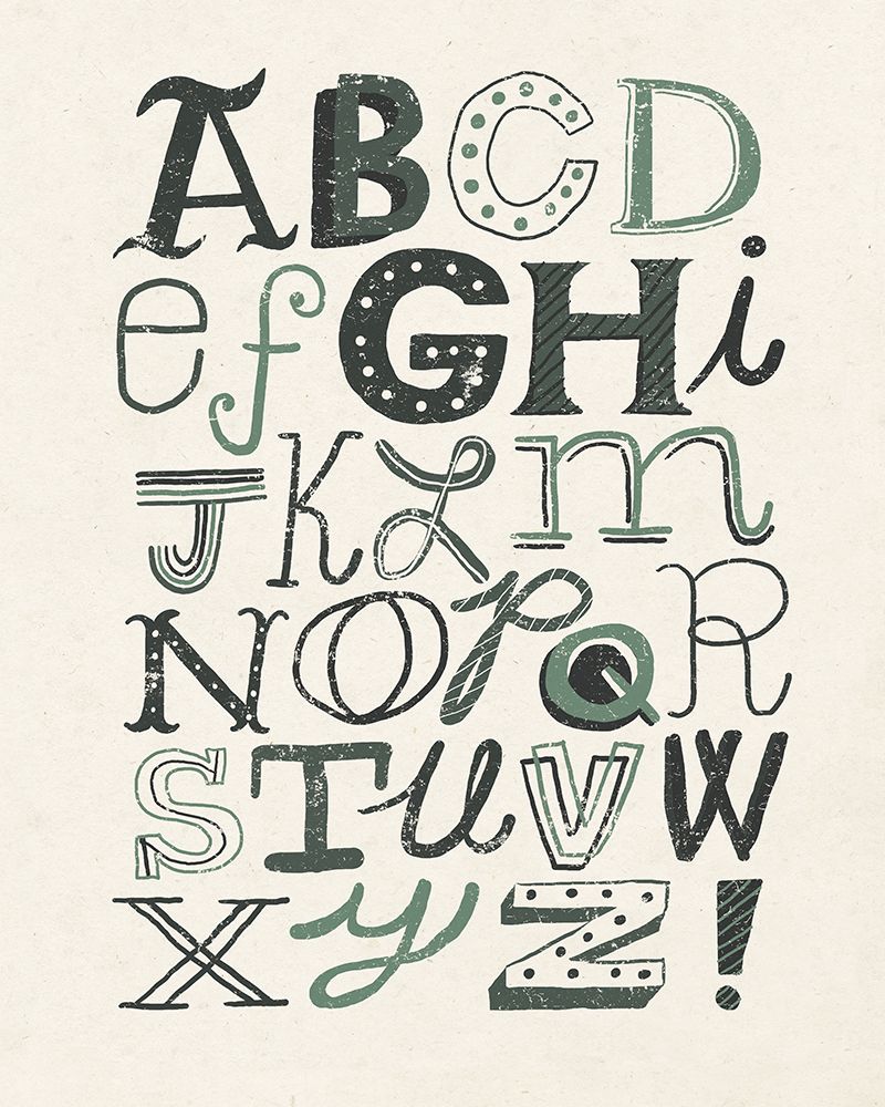 Funky Letters Dark art print by Michael Mullan for $57.95 CAD