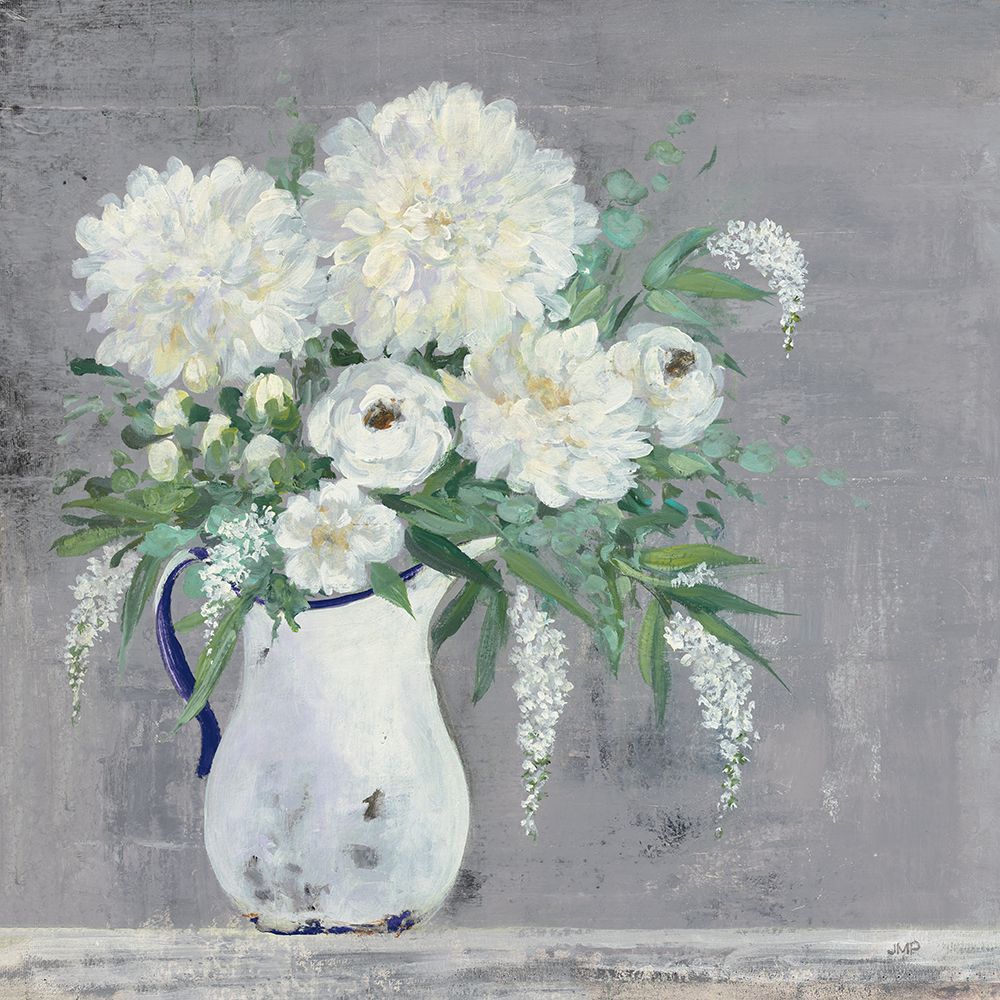 Late Summer Bouquet I Light Gray art print by Julia Purinton for $57.95 CAD