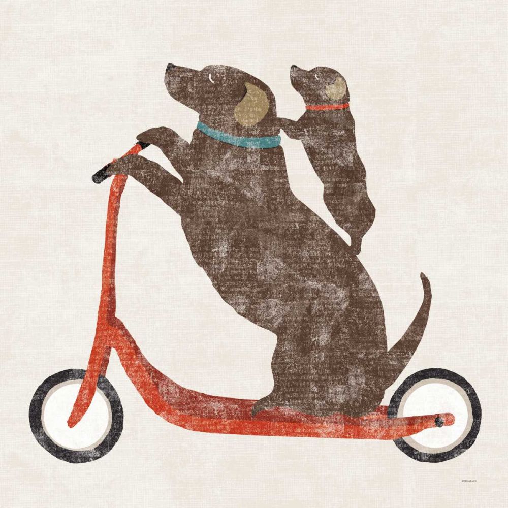 Doxie Ride Working art print by Sue Schlabach for $57.95 CAD