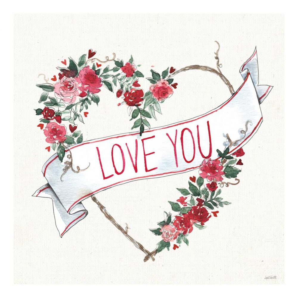 Love You I art print by Anne Tavoletti for $57.95 CAD