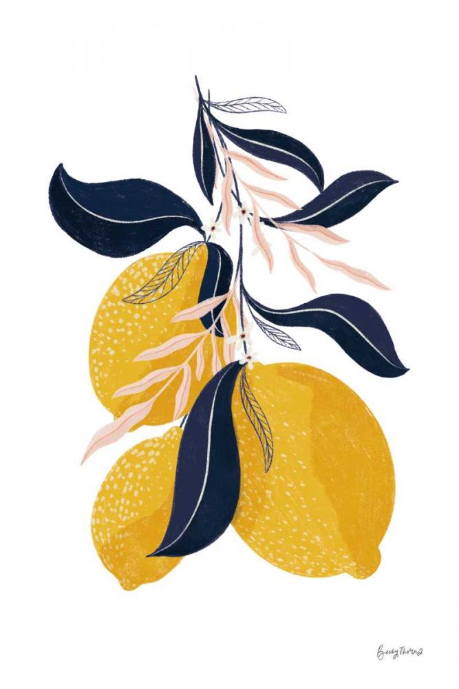 Lemons I No Words art print by Becky Thorns for $57.95 CAD