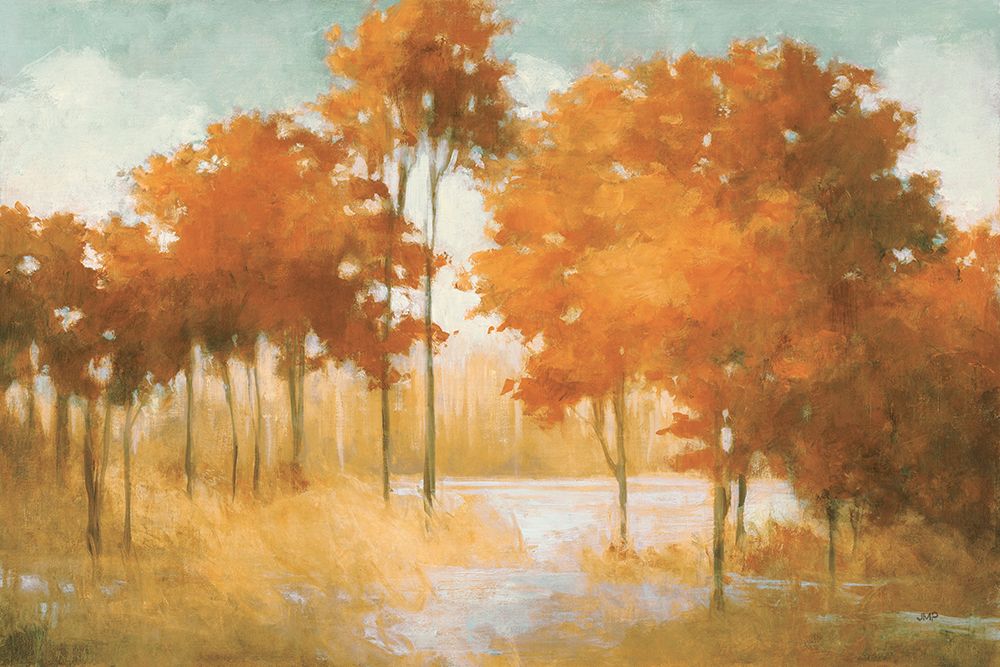 Autumn Lake Orange art print by Julia Purinton for $57.95 CAD