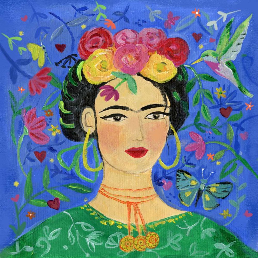 Frida Blue art print by Farida Zaman for $57.95 CAD