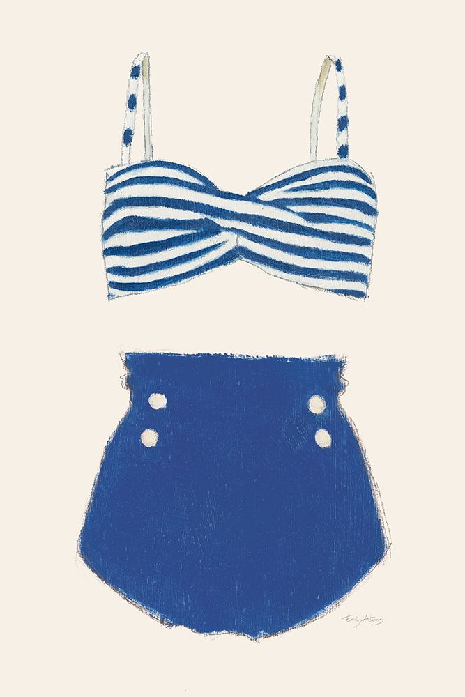 Retro Swimwear II art print by Emily Adams for $57.95 CAD