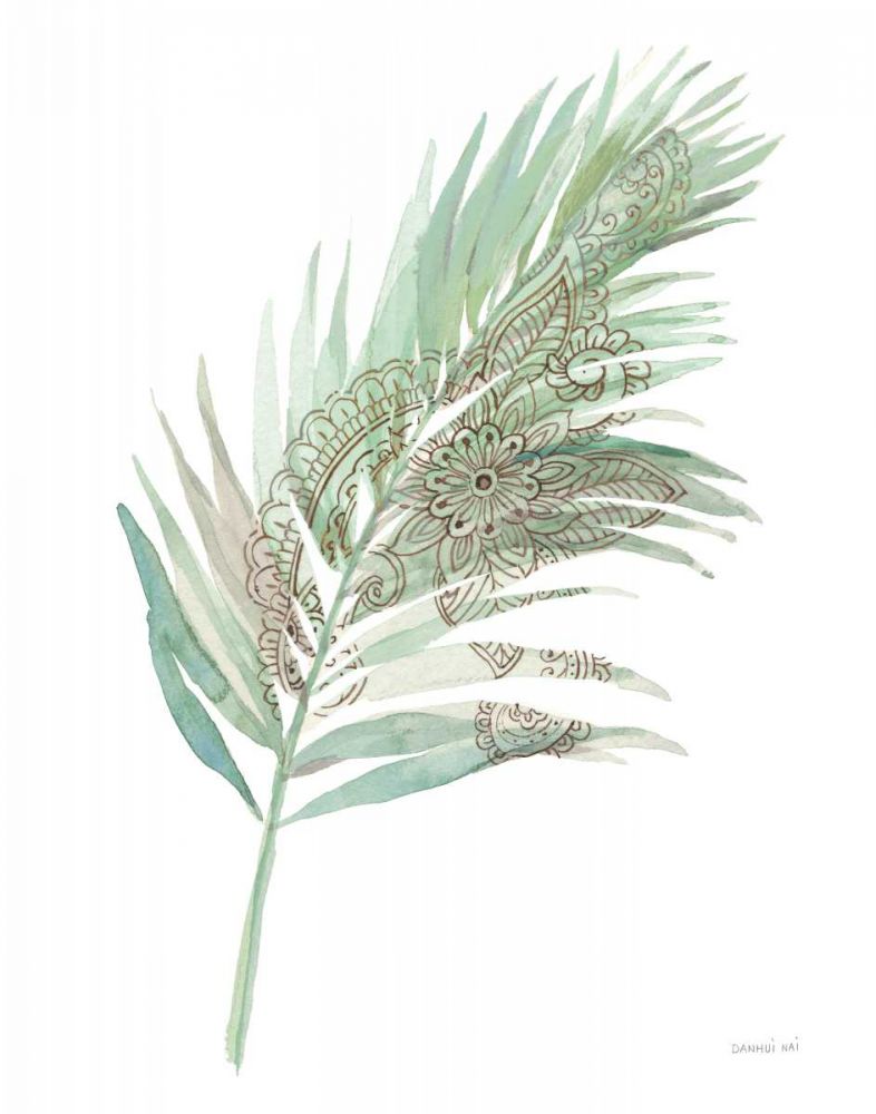 Boho Tropical Leaf III Green art print by Danhui Nai for $57.95 CAD
