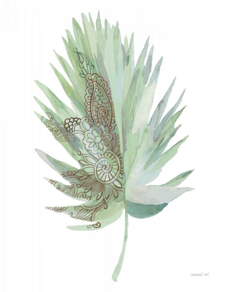 Boho Tropical Leaf IV Green art print by Danhui Nai for $57.95 CAD