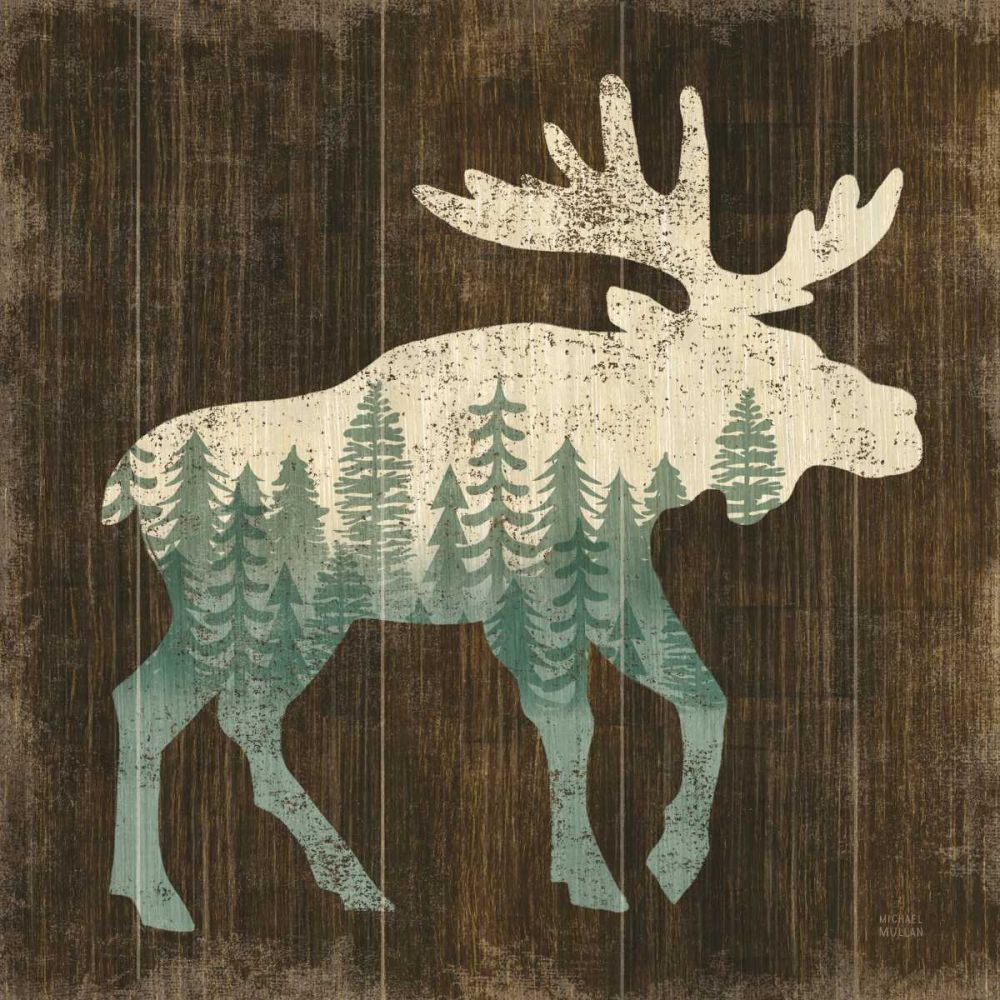 Simple Living Moose Silhouette art print by Michael Mullan for $57.95 CAD
