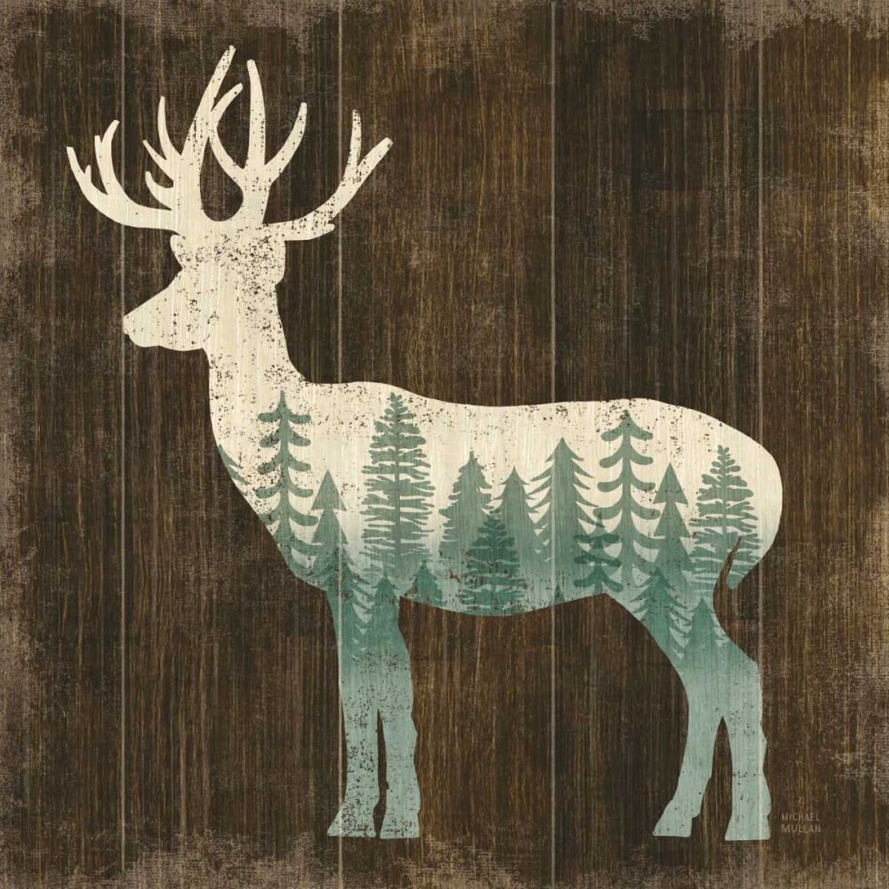 Simple Living Deer Silhouette art print by Michael Mullan for $57.95 CAD