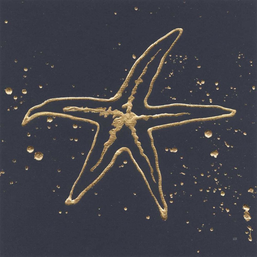 Gold Starfish I art print by Chris Paschke for $57.95 CAD