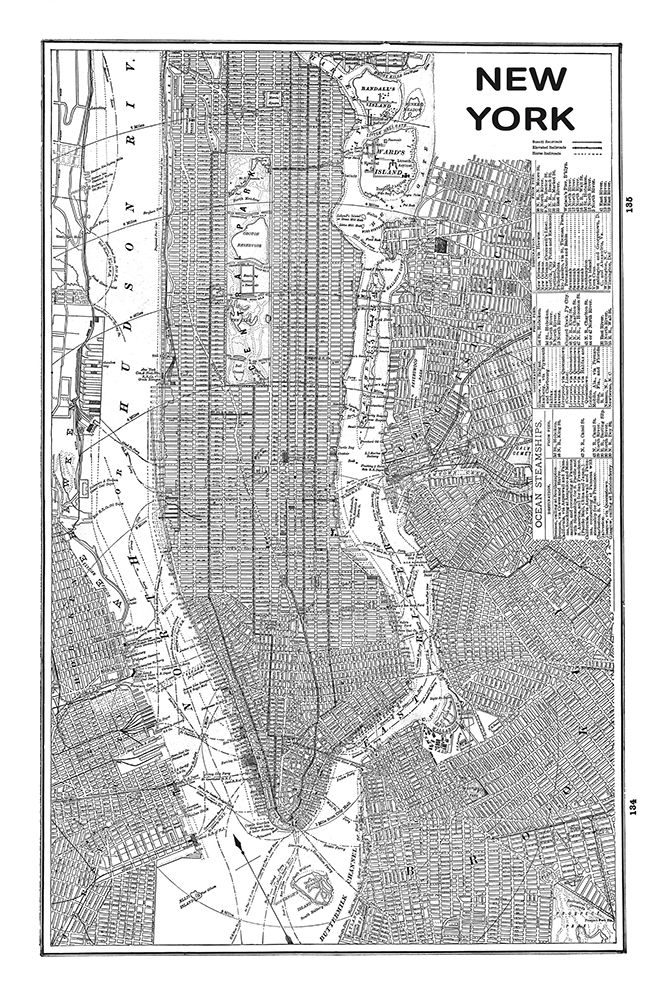 Inverted New York Map art print by Sue Schlabach for $57.95 CAD