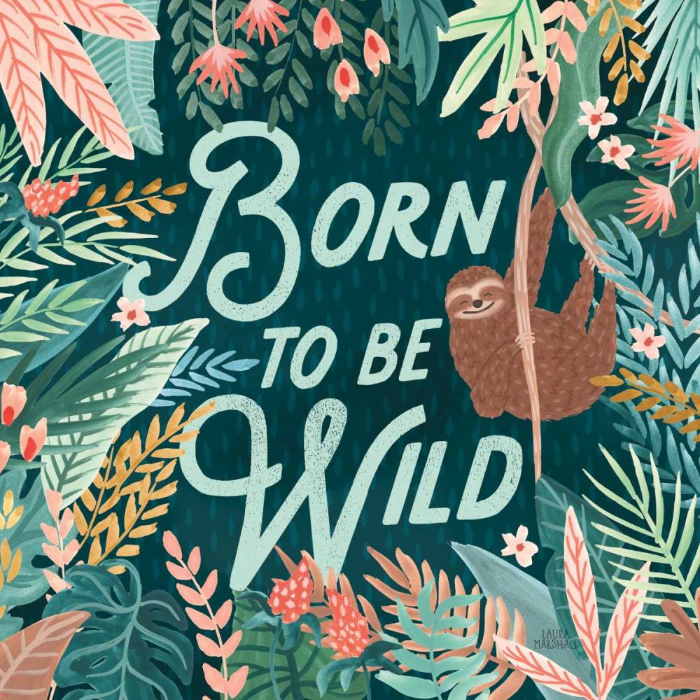 Jungle Hangout II Born to be Wild art print by Laura Marshall for $57.95 CAD
