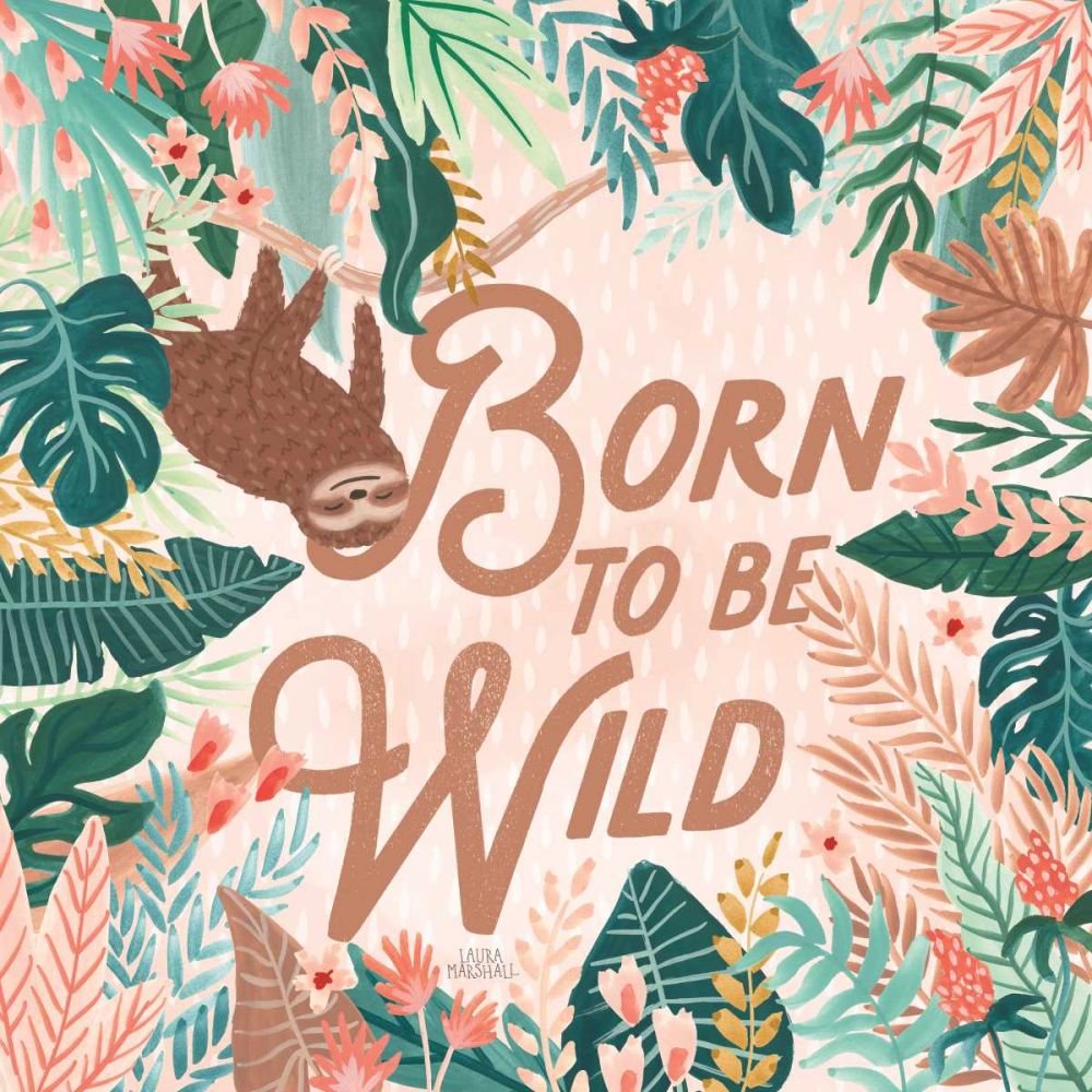 Jungle Hangout III Born to be Wild art print by Laura Marshall for $57.95 CAD