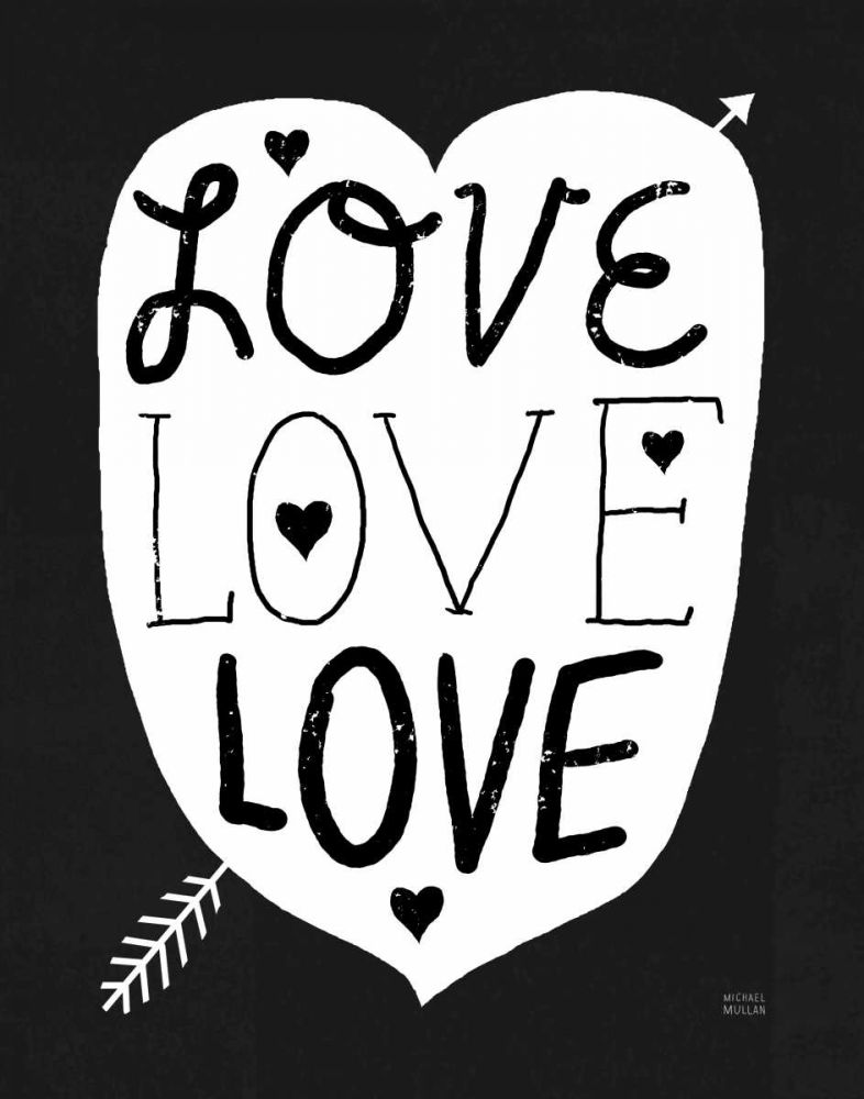 Love Love Love Black art print by Michael Mullan for $57.95 CAD