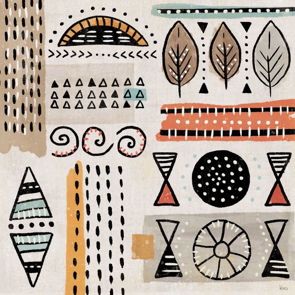 Tribal Tones III art print by Veronique Charron for $57.95 CAD