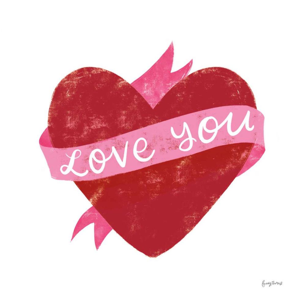 Love Letters VIII Deep Red art print by Becky Thorns for $57.95 CAD