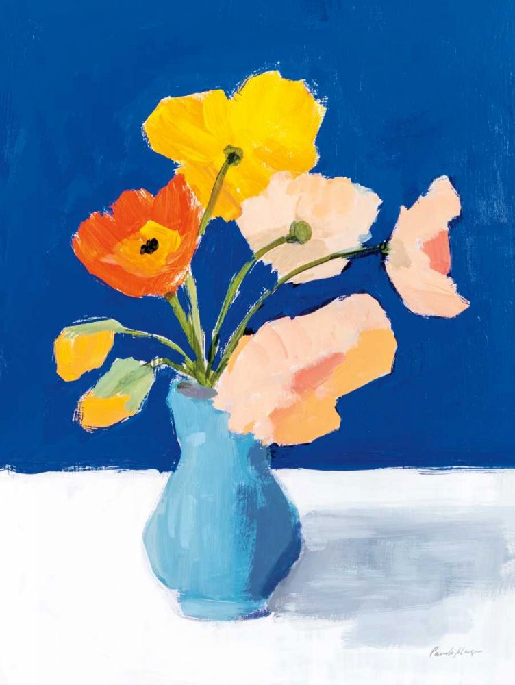 Poppies on Blue art print by Pamela Munger for $57.95 CAD