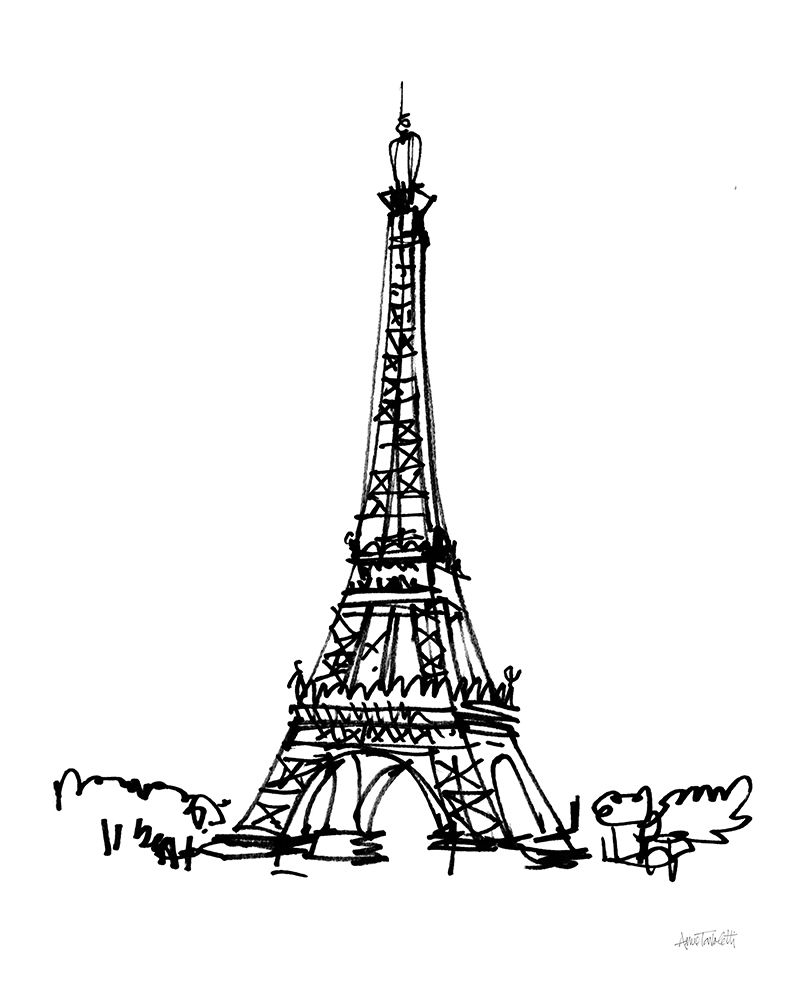 Eiffel Tower Sketch art print by Anne Tavoletti for $57.95 CAD