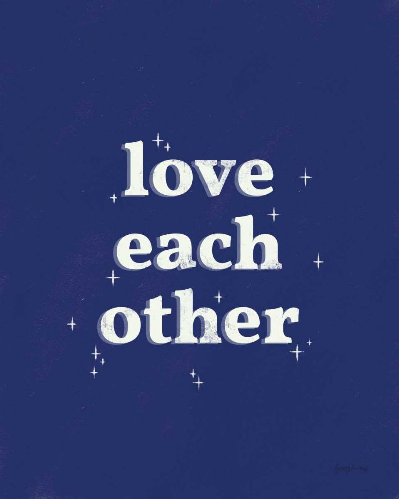 Love Each Other White Indigo art print by Becky Thorns for $57.95 CAD