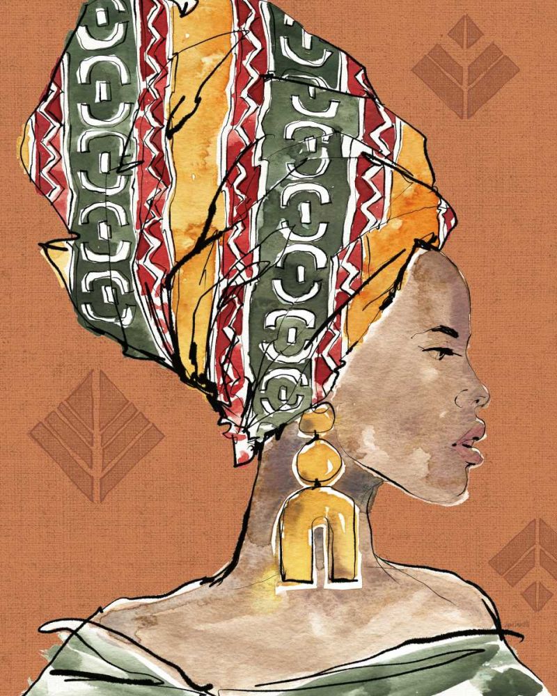 African Flair V Warm art print by Anne Tavoletti for $57.95 CAD