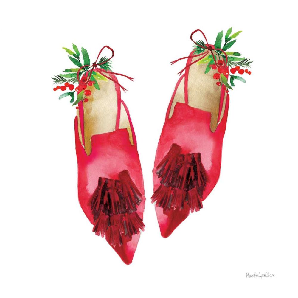 Christmas Eve Mules I art print by Mercedes Lopez Charro for $57.95 CAD