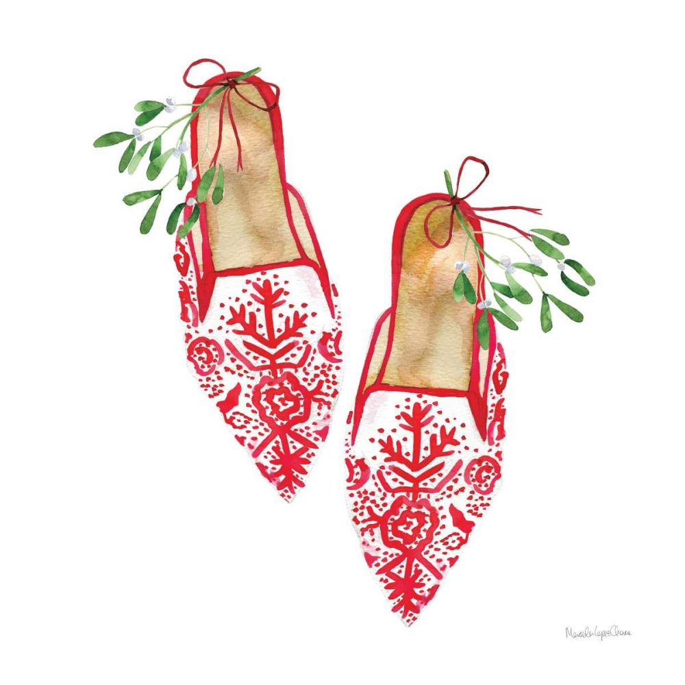 Christmas Eve Mules II art print by Mercedes Lopez Charro for $57.95 CAD