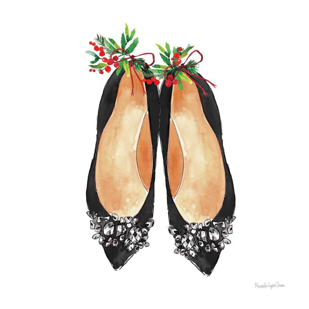 Christmas Shoes I art print by Mercedes Lopez Charro for $57.95 CAD